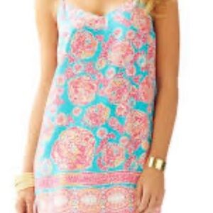 Lilly Pulitzer Vibrant Pink and Blue Mini Dress